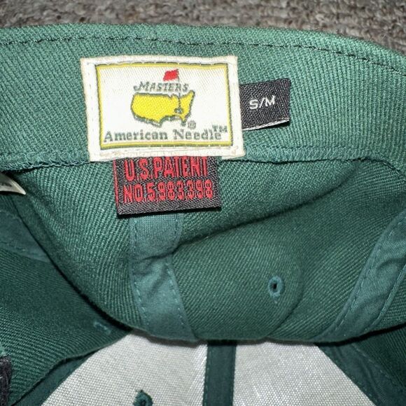 Mens Womens Masters Fitted Golf Hat S/M Green EUC - Picture 5 of 6